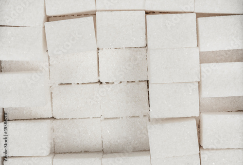 Wallpaper Mural Natural white sugar cubes texture background Torontodigital.ca