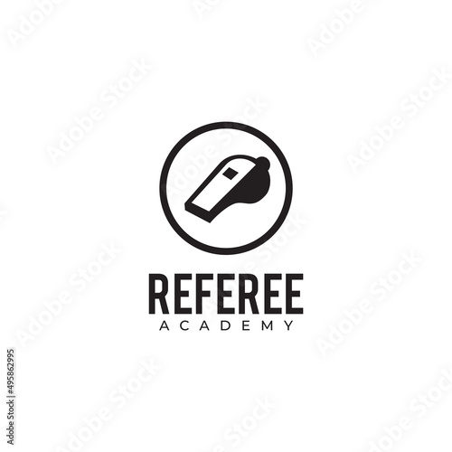 Referee club academy course logo design