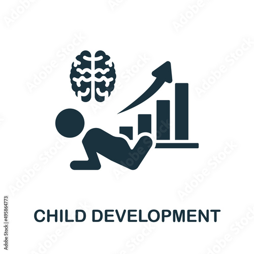 Child Development icon. Monochrome simple Child Development icon for templates, web design and infographics