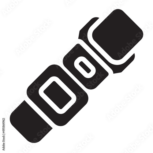 safety belt glyph icon