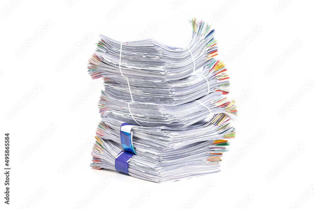 Stack of Documents isolated on white background. Stack of Documents isolated on white background.