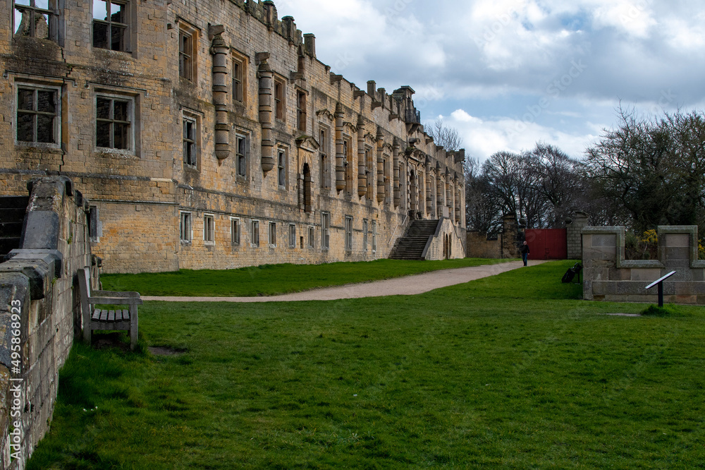 Fototapeta premium Old buildings at Bolsover Castle, Derbyshire, UK
