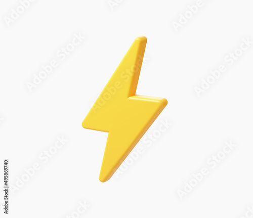 3d Realistic Lightning bolt Vector illustration