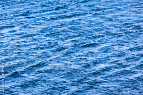 Windy Water Surface of Baltic Sea / Detail view to wind on sea water as background (copy space)