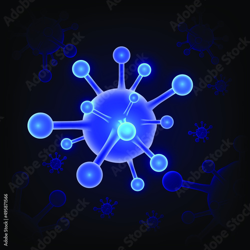 Virus, bacteria vector background.Coronavirus alert pattern.