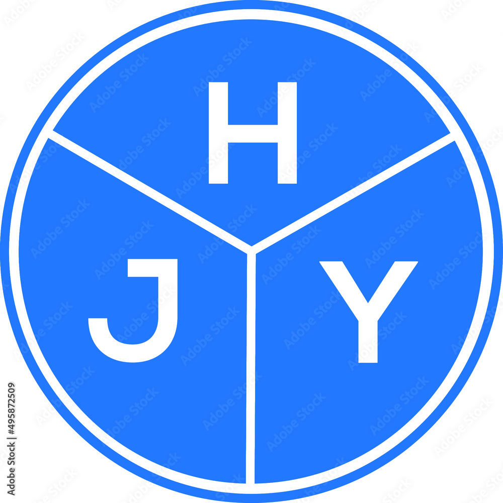 HJY letter logo design on white background. HJY creative circle letter logo concept. HJY letter design. HJY letter logo design on white background. HJY creative circle letter logo concept. HJY letter design.
