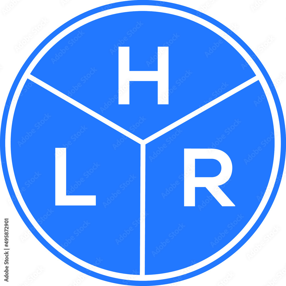 HLR letter logo design on white background. HLR creative circle letter logo concept. HLR letter design. HLR letter logo design on white background. HLR creative circle letter logo concept. HLR letter design.