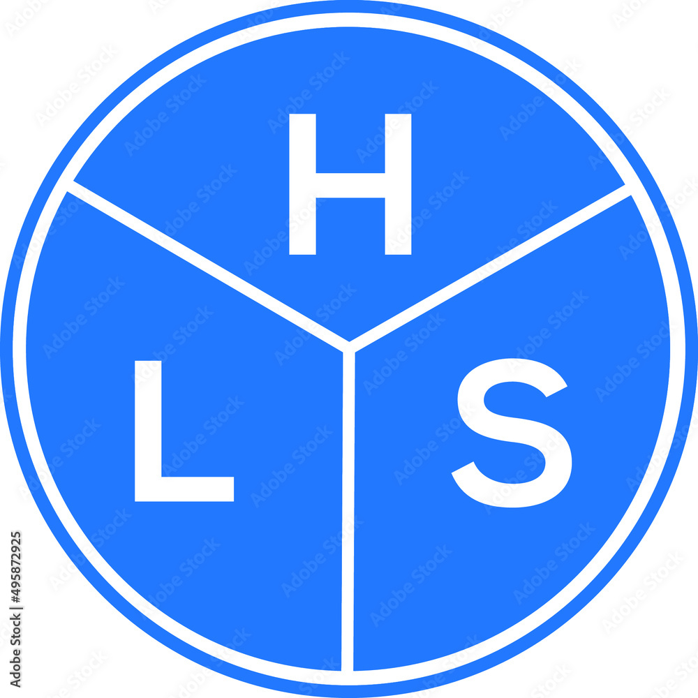 Obraz premium HLS letter logo design on white background. HLS creative circle letter logo concept. HLS letter design.