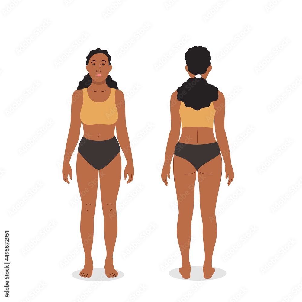 Female body template front and back | Female body front and back Female body template front and back | Female body front and back