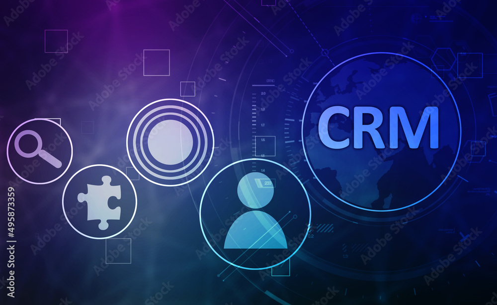 Obraz premium 2d illustration Customer Relationship Management