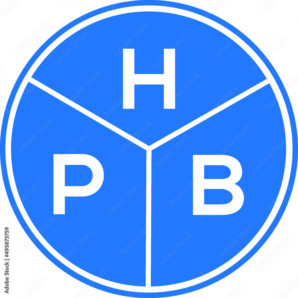 HPB letter logo design on white background. HPB creative circle letter logo concept. HPB letter design. HPB letter logo design on white background. HPB creative circle letter logo concept. HPB letter design.