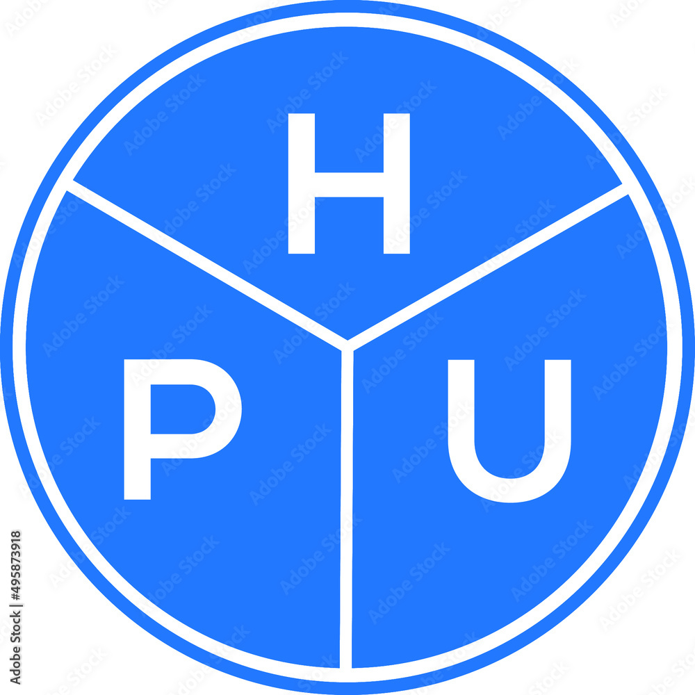 HPU letter logo design on white background. HPU creative circle letter logo concept. HPU letter design. HPU letter logo design on white background. HPU creative circle letter logo concept. HPU letter design.