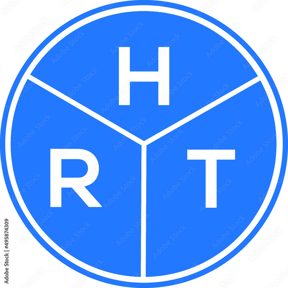HRT letter logo design on white background. HRT creative circle letter logo concept. HRT letter design. HRT letter logo design on white background. HRT creative circle letter logo concept. HRT letter design.