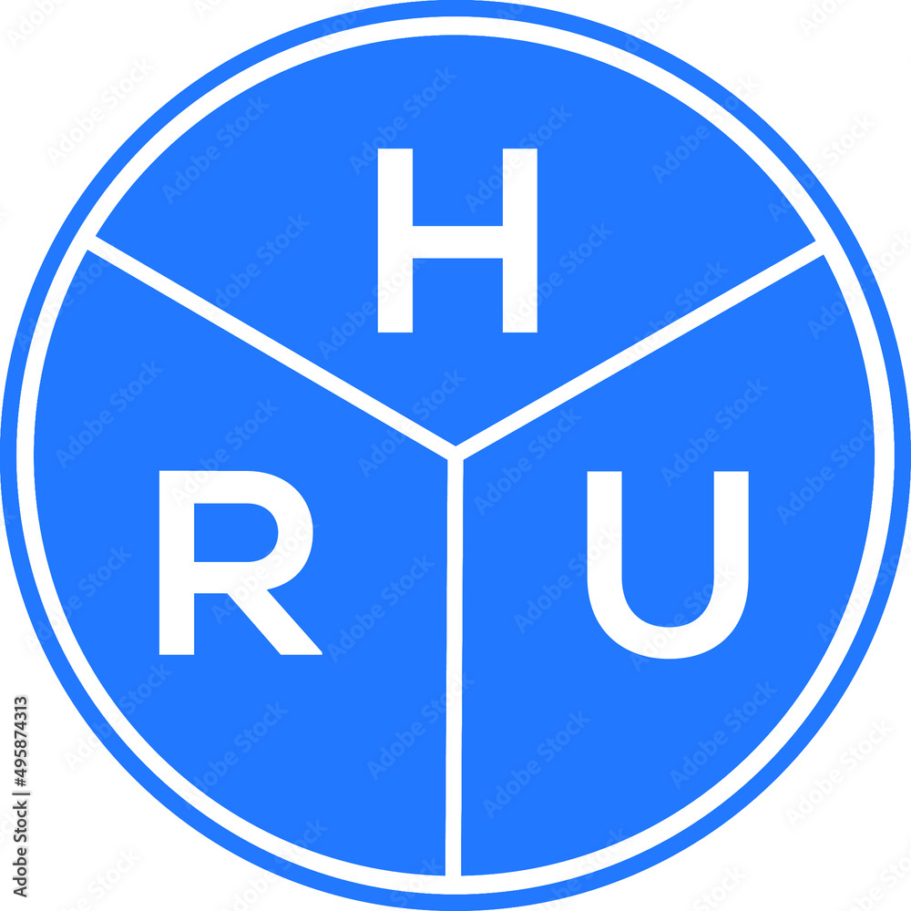 HRU letter logo design on white background. HRU creative circle letter logo concept. HRU letter design. HRU letter logo design on white background. HRU creative circle letter logo concept. HRU letter design.