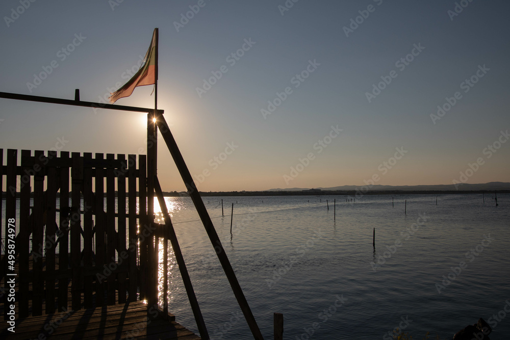 Fototapeta premium sunset on the pier