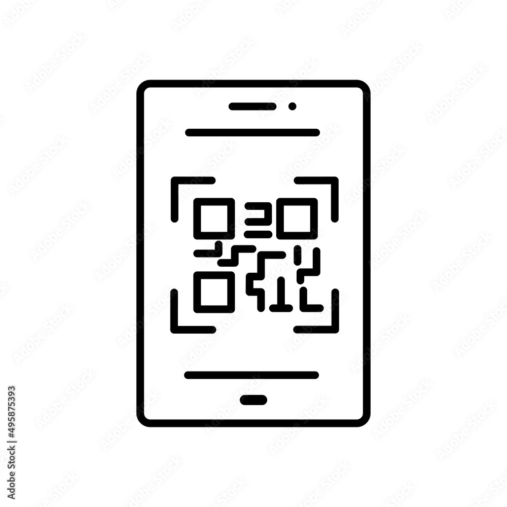 QR Code Vector Solid Style Icon. Product identification code design QR Code Vector Solid Style Icon. Product identification code design