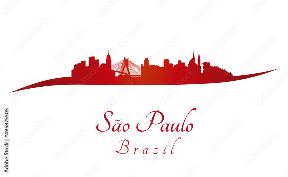 Sao Paulo skyline in red Sao Paulo skyline in red