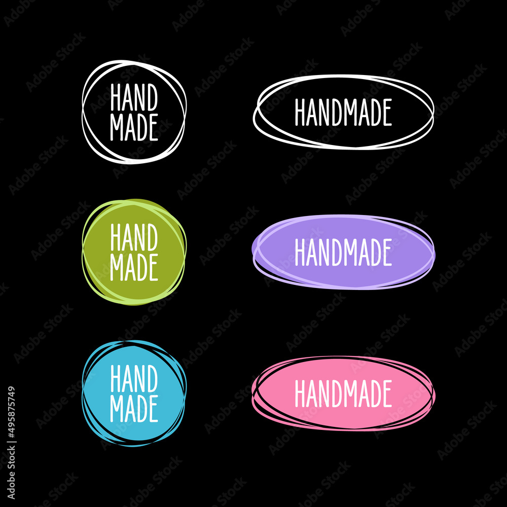 Obraz premium Simple handmade badge