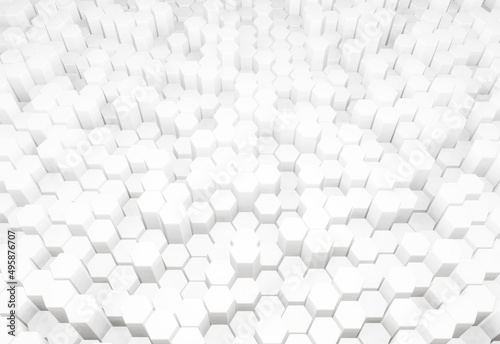 Fototapeta Naklejka Na Ścianę i Meble -  white hexagon pattern background	