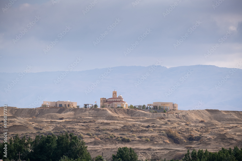 View from Israel on monasteries and churches on the Jordanian part