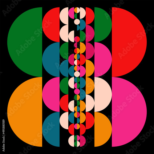 Geometric Abstract Pattern Graphics Made With Vector Geometric Shapes And Forms