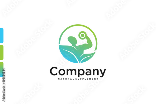 natural supplement logo, logo inspiration for your business.