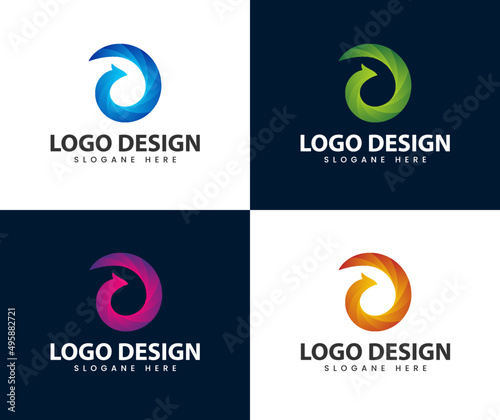phoenix bird logo design phoenix logo. creative simple phoenix bird circle logo concept