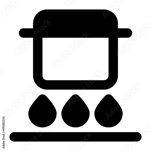 saucepan glyph icon