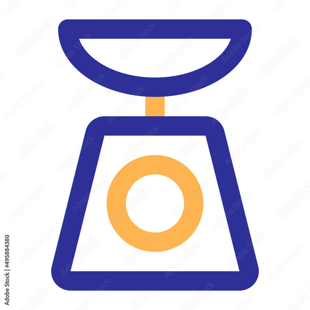 weight scale colored line icon weight scale colored line icon