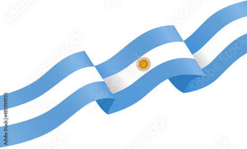 Argentina flag wave  isolated  on png or transparent background,Symbol Argentina,template for banner,card,advertising ,promote,and business matching country poster, vector illustration