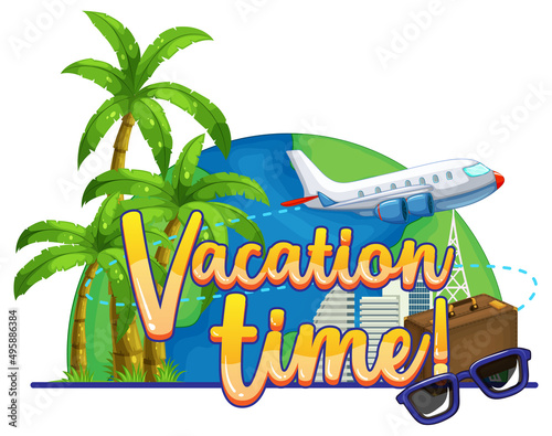 Summer vacation logo concept
