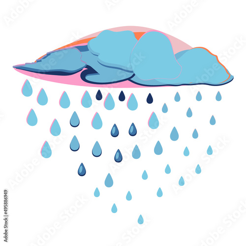 cloud and drops