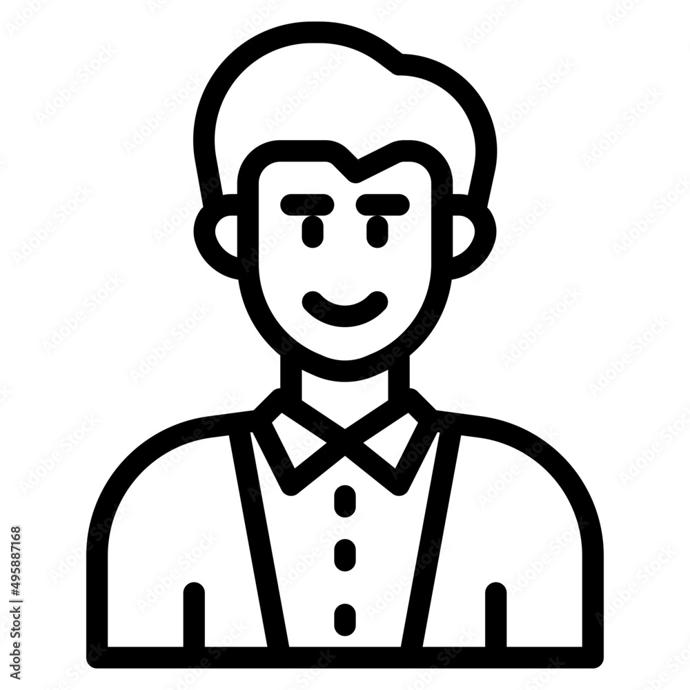 avatar outline style icon avatar outline style icon