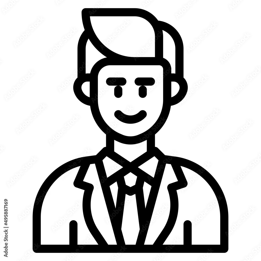 avatar outline style icon