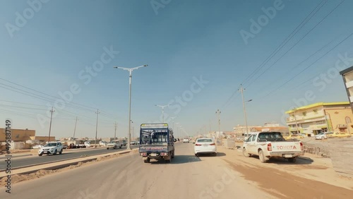 Crazy Road Traffic, Basra, Highway, Iraq photo