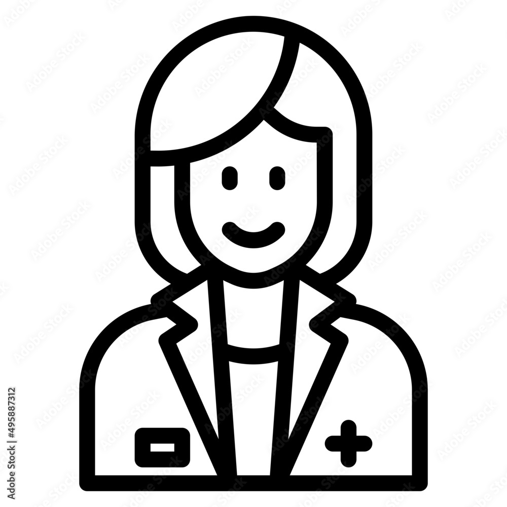 doctor outline style icon doctor outline style icon