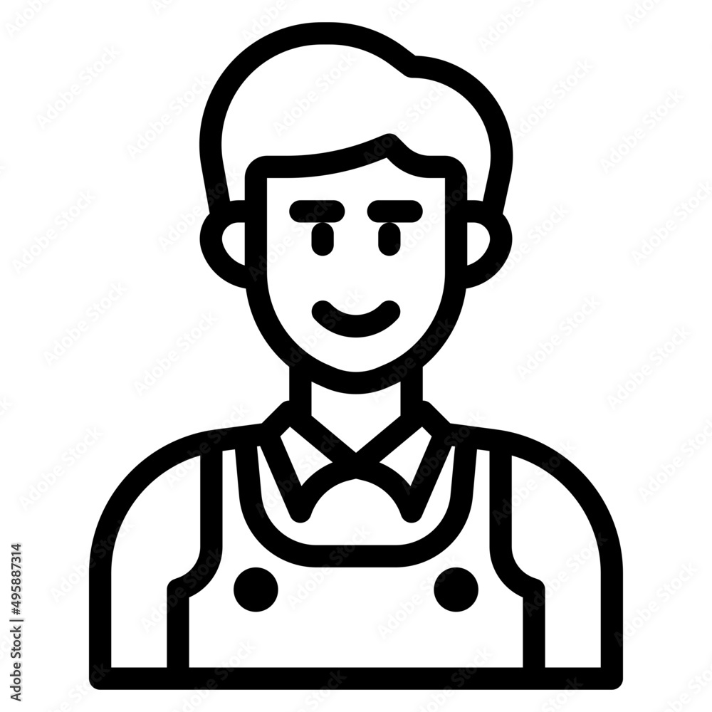 farmer outline style icon