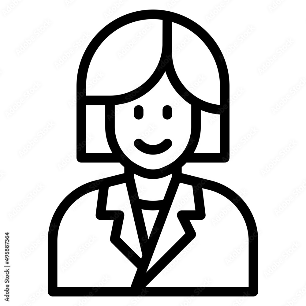 office worker outline style icon
