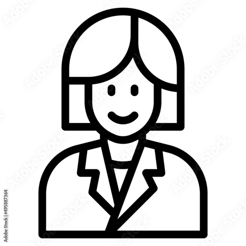 office worker outline style icon