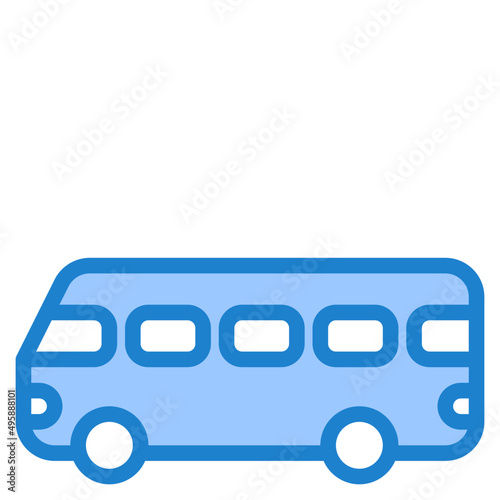 bus blue style icon