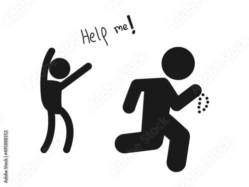 Thief symbol The thief is running .