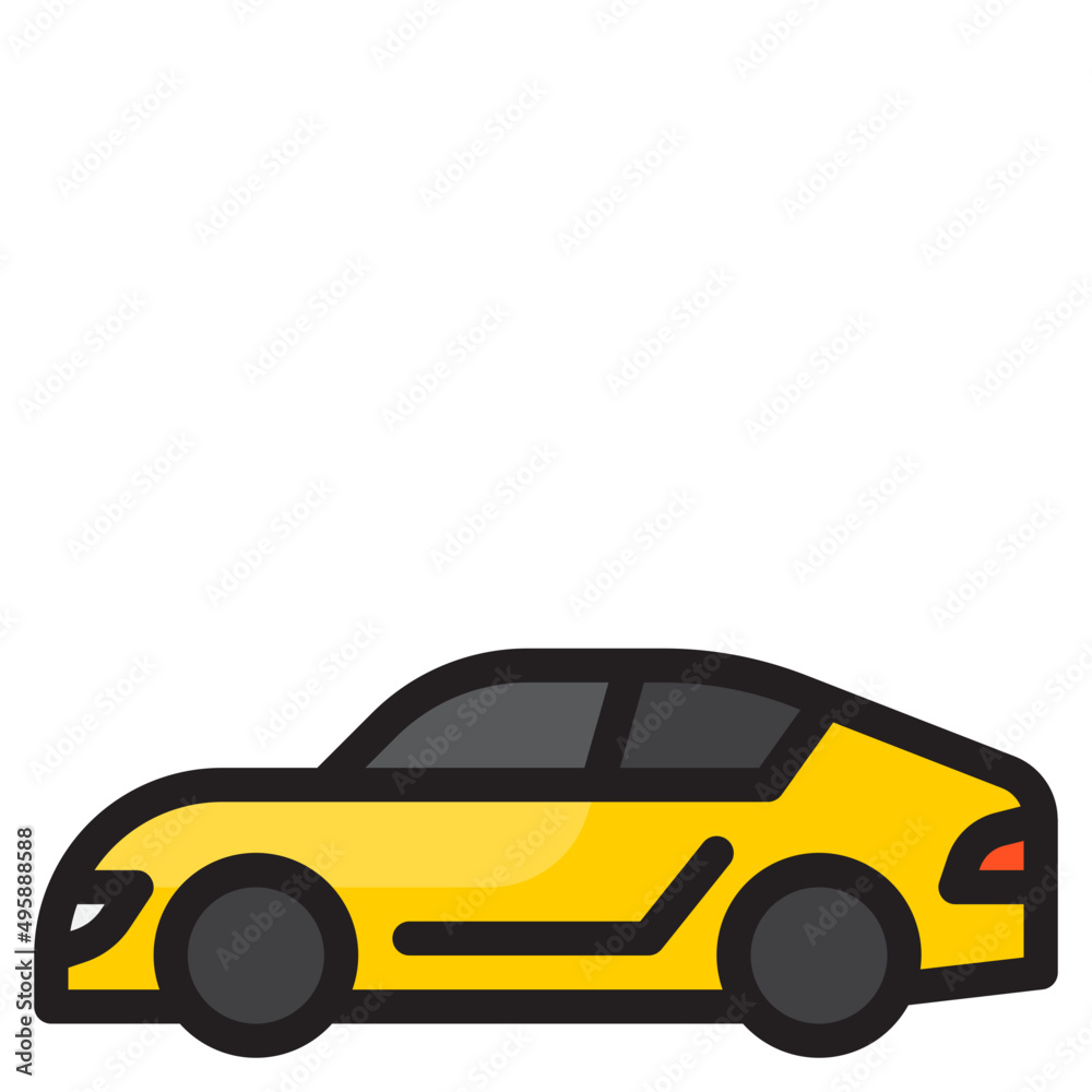 Fototapeta premium car color line style icon