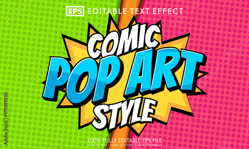 Comic pop art editable text effect
