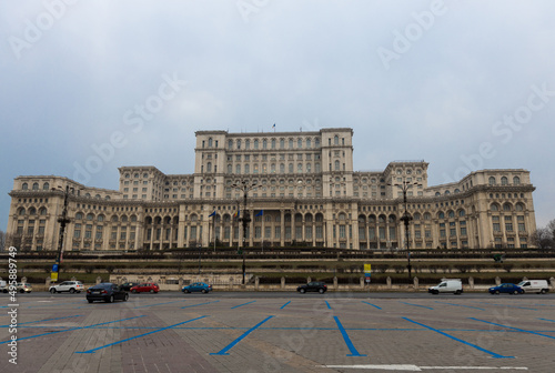 Palace of Parliament, Nicolae Ceaușescu palace in Bucharest, Romania photo