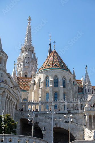 view of Budapest fisherman bastion tourist landmark