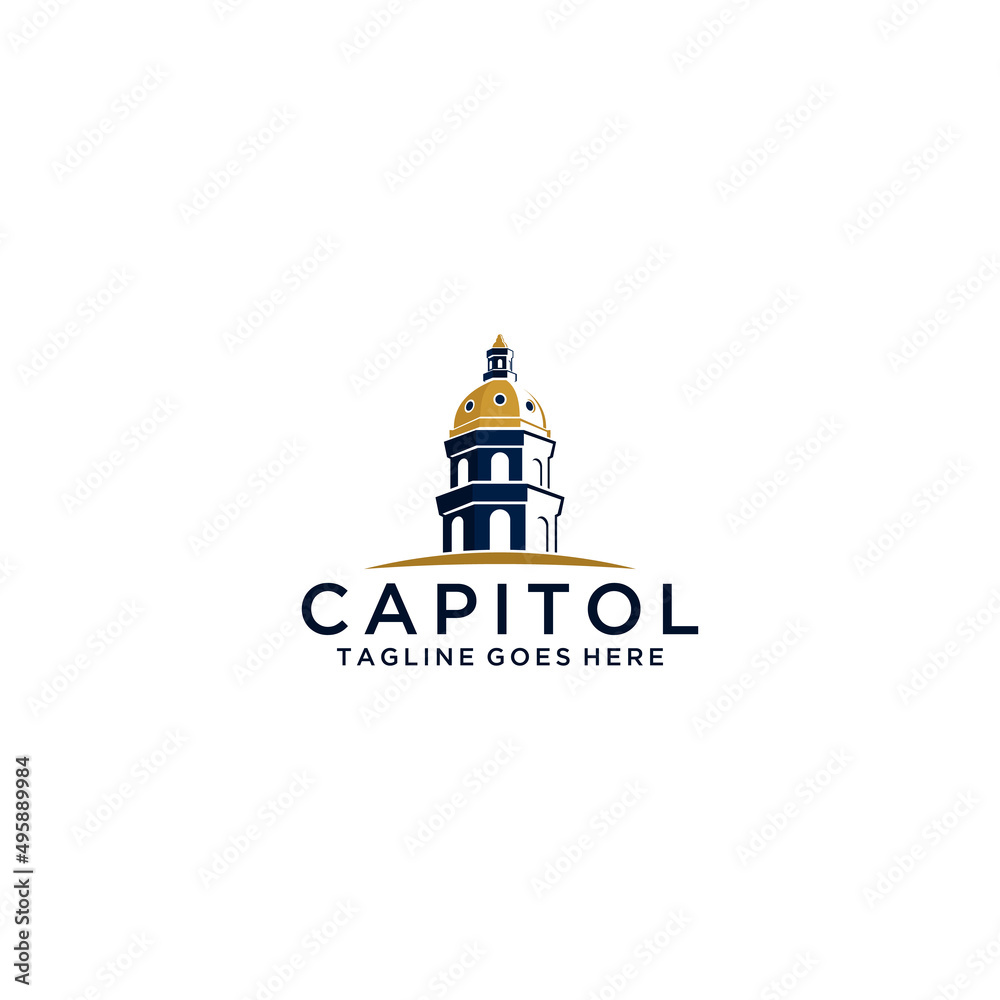 Capitol building logo design .