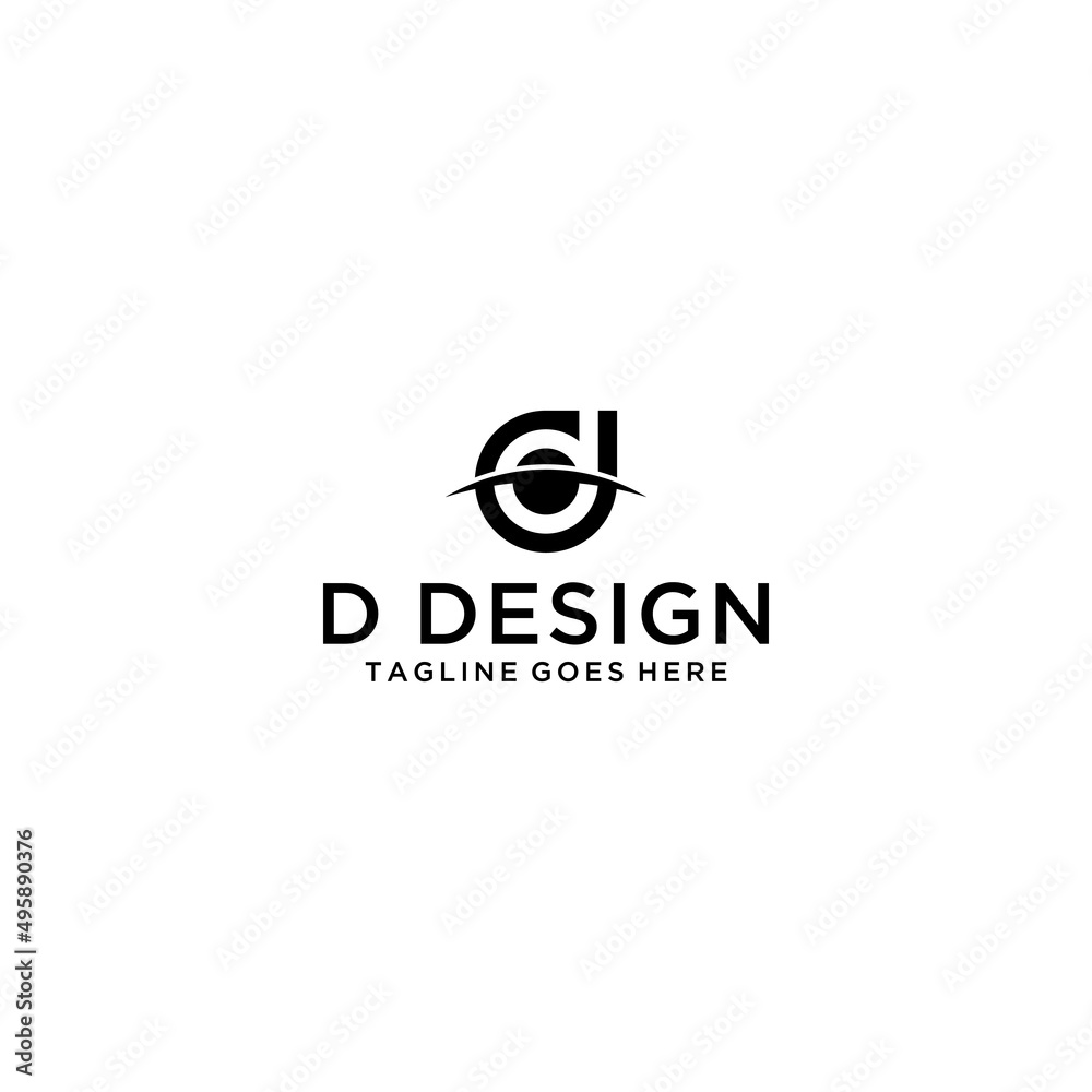 initial letter d logo design