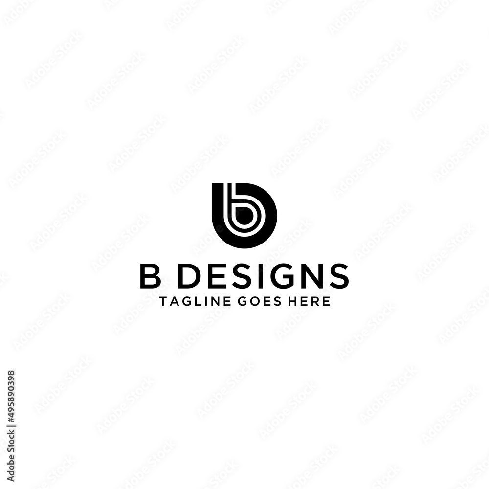 initial letter B logo design