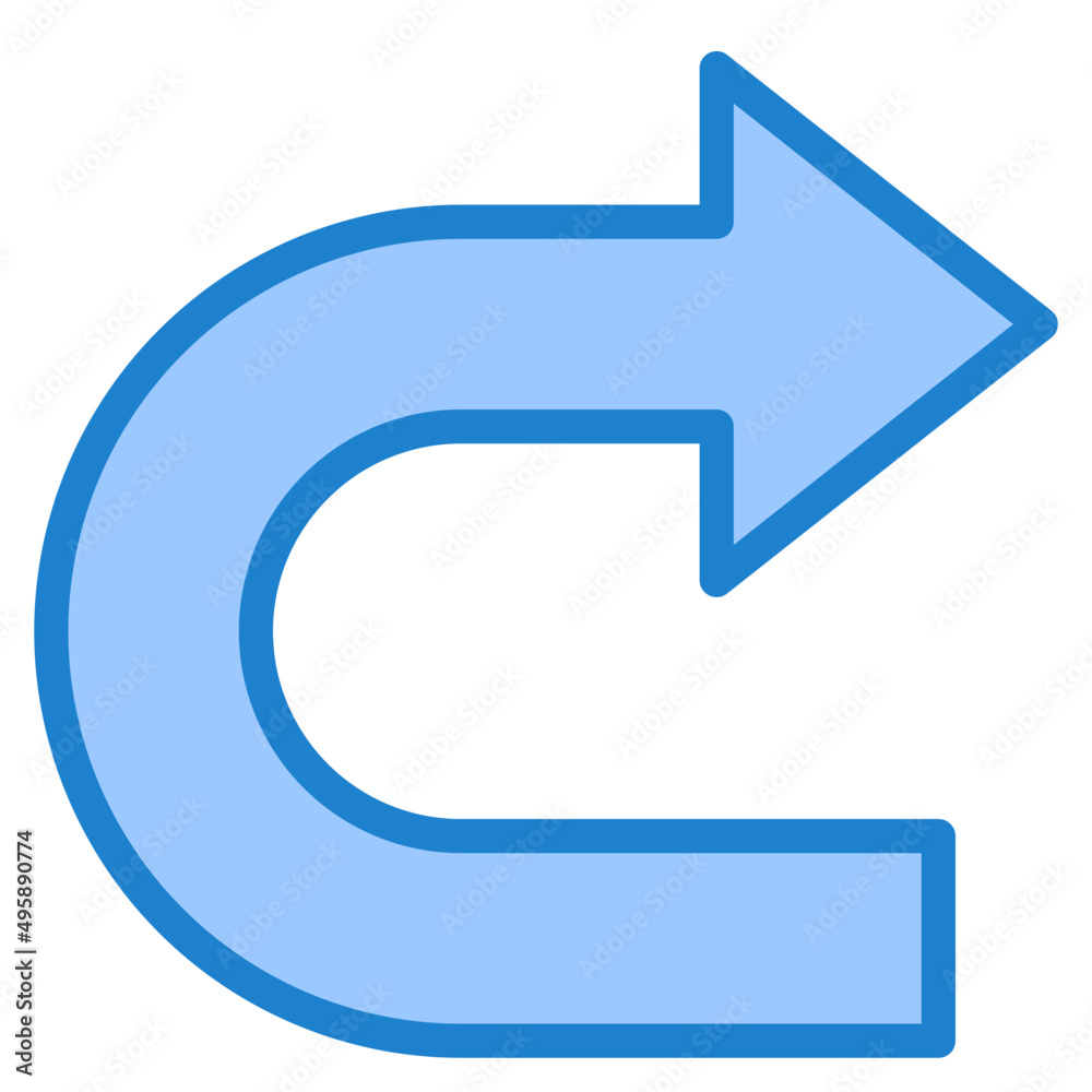 arrow blue style icon