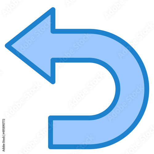 arrow blue style icon